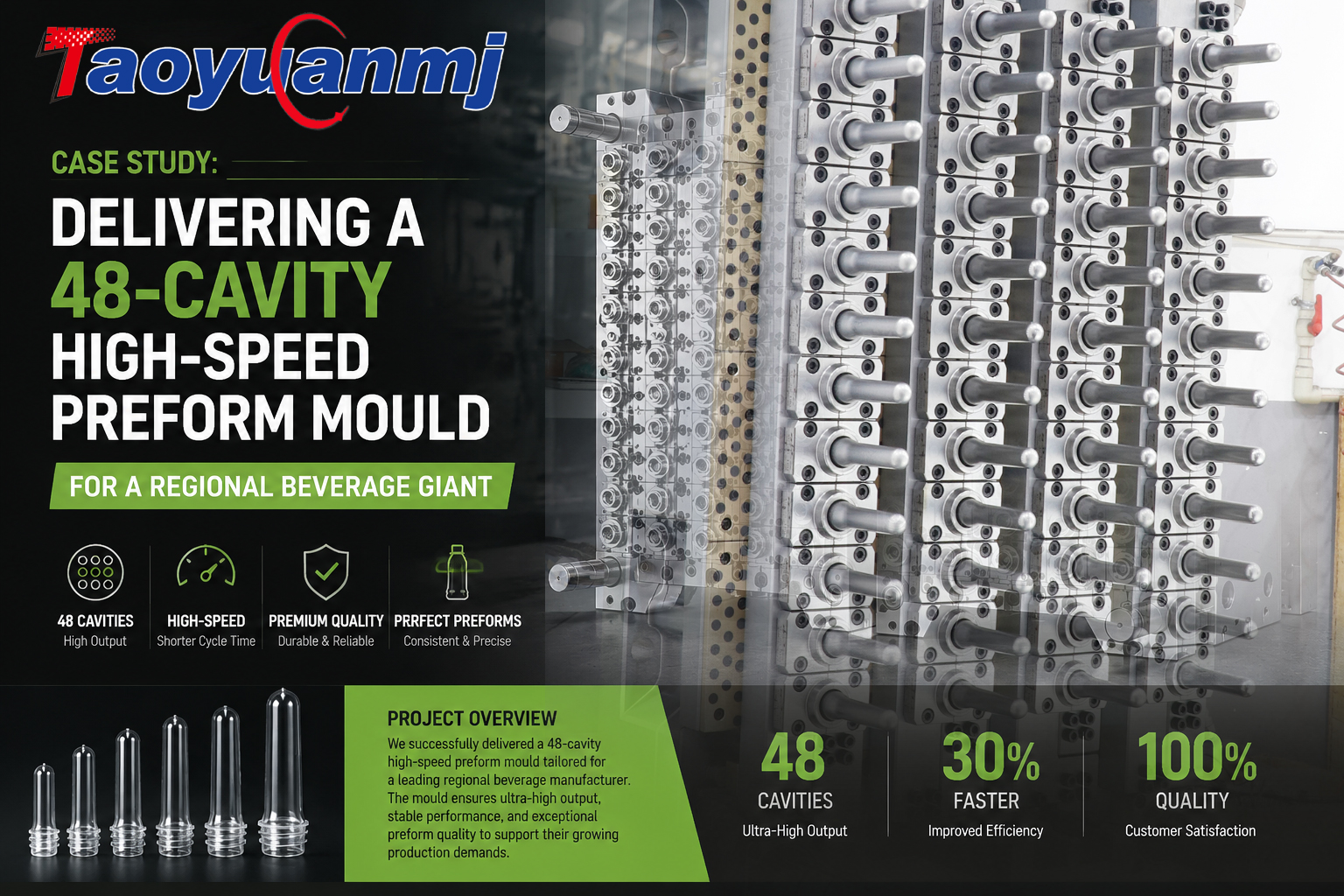 Case Study: Delivering a 48-Cavity High-Speed Preform Mould for a Regional Beverage Giant 